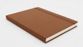 Brown leather notebook isolated on white background Royalty Free Stock Photo