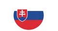 Slovak Flag Emblem in Circle Royalty Free Stock Photo