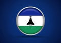 The image features a circular emblem of the Lesotho flag. It Royalty Free Stock Photo