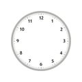 A blank clock face with numbers, perfect for illustrating time, schedules, and deadlines Royalty Free Stock Photo