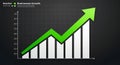 Business Growth Chart with Upward Arrow Royalty Free Stock Photo