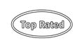 Top Rated Oval Stamp Icon for Best Quality Reviews Royalty Free Stock Photo