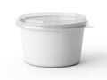 Plastic container with lid isolated on white background isolated on white background Royalty Free Stock Photo