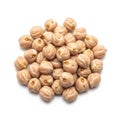 Pile of chickpeas isolated on white background Royalty Free Stock Photo