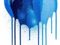 Blue paint drips paint appears to be in various shades of blue Royalty Free Stock Photo