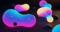 Abstract Colorful Liquid Blobs Royalty Free Stock Photo