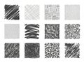 Collection of abstract patterns isolated on white background Royalty Free Stock Photo
