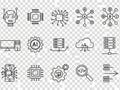 Artificial intelligence icons collection isolated on white background Royalty Free Stock Photo