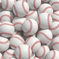 Baseballs, isolated on white background Royalty Free Stock Photo