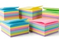 Colorful sticky notes stack isolated on white background Royalty Free Stock Photo