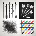 Various arrow illustrations Royalty Free Stock Photo