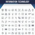 Information technology icons set, isolated on white background Royalty Free Stock Photo