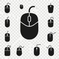 Various computer mouse icons isolated on white background isolated on white background Royalty Free Stock Photo