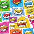Comic sound effects isolated on white background Royalty Free Stock Photo
