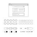 Web interface elements icon isolated on white background Royalty Free Stock Photo