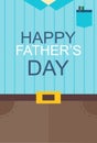 cheerful father\'s day greeting card with cartoon style background and bold text celebrating fathers on this special occasion Royalty Free Stock Photo