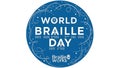 Celebrate world braille day Royalty Free Stock Photo