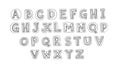Alphabet Coloring Page Outline A-Z Royalty Free Stock Photo