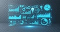 Futuristic Data Analysis HUD Interface Royalty Free Stock Photo
