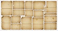 Sepia vintage paper texture mosaic design Royalty Free Stock Photo