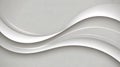 Elegant White Wavy Lines on Light Gray Background for Modern Design Projects and Creative Backgrounds Royalty Free Stock Photo
