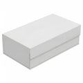 A sleek and modern white rectangular box with a sliding lid isolated on transparent background Royalty Free Stock Photo