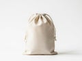 Cotton drawstring bag isolated on white background isolated on white background Royalty Free Stock Photo
