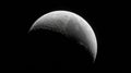 Crescent Moon against a Black Sky Royalty Free Stock Photo