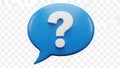 Blue question mark icon isolated on white background Royalty Free Stock Photo