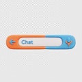 3d chat bubble icon with gradient color isolated on transparent background Royalty Free Stock Photo