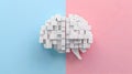 3d brain model on split background Royalty Free Stock Photo