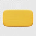 A 3d yellow rectangular object with rounded corners isolated on transparent background Royalty Free Stock Photo