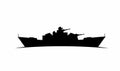 Navy silhouette Royalty Free Stock Photo