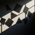 Image features dark triangles and rectangles contrasting against a light Royalty Free Stock Photo