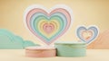 Colorful heart shaped decorations Royalty Free Stock Photo