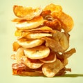 Delectable Apple Chips - A Snack Delight! Royalty Free Stock Photo