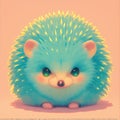 Cute Blue Hedgehog