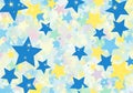 Whimsical starry pattern isolated on white background Royalty Free Stock Photo