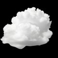 Fluffy cloud isolated on black background Royalty Free Stock Photo