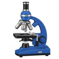Blue microscope isolated on transparent background Royalty Free Stock Photo
