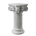 Marble column with ionic capital isolated on white background Royalty Free Stock Photo