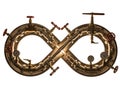 Intricate steampunk infinity symbol Royalty Free Stock Photo