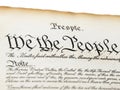 United states constitution preamble isolated on white background Royalty Free Stock Photo