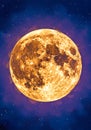 The image features a digitally enhanced depiction of the Moon with a vibrant Royalty Free Stock Photo