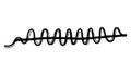 Hand Drawn Wavy Line Doodle on White Background Royalty Free Stock Photo