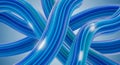 Abstract Blue Twisted Cables Royalty Free Stock Photo