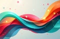 Colorful abstract wave design with flowing curves and vibrant hues Royalty Free Stock Photo