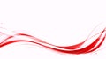 Abstract Red Waves on White Background Royalty Free Stock Photo
