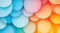 Colorful overlapping circles create a vibrant abstract background, AI