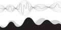 This image features a dynamic interplay of abstract waveforms and layered shapes